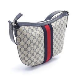 GUCCI Ophidia GG Small Supreme Shoulder Bag Coated Canvas Leather Women's Beige Navy Red 5981252ZGMN4076