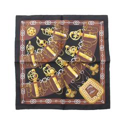 Hermes HERMES Petit Carre 40 CLIQUETIS Scarf Silk Women's Black Multicolor