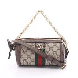 GUCCI Ophidia GG Supreme Shoulder Bag, Coated Canvas, Leather, Women's, Beige, Brown, Multicolor, 79520896IWG8745