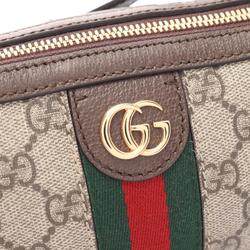 GUCCI Ophidia GG Supreme Shoulder Bag, Coated Canvas, Leather, Women's, Beige, Brown, Multicolor, 79520896IWG8745