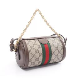 GUCCI Ophidia GG Supreme Shoulder Bag, Coated Canvas, Leather, Women's, Beige, Brown, Multicolor, 79520896IWG8745