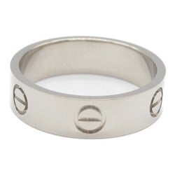 Cartier Love Ring, K18WG (White Gold), Men's, Women's, Silver