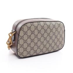 GUCCI Gucci 100 GG Kaleidoscope Shoulder Bag Coated Canvas Leather Women's Beige Brown Multicolor 476466K9GVT8856