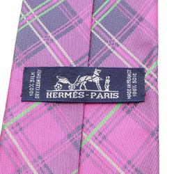 HERMES Necktie Clothing Silk Men's Pink Multicolor