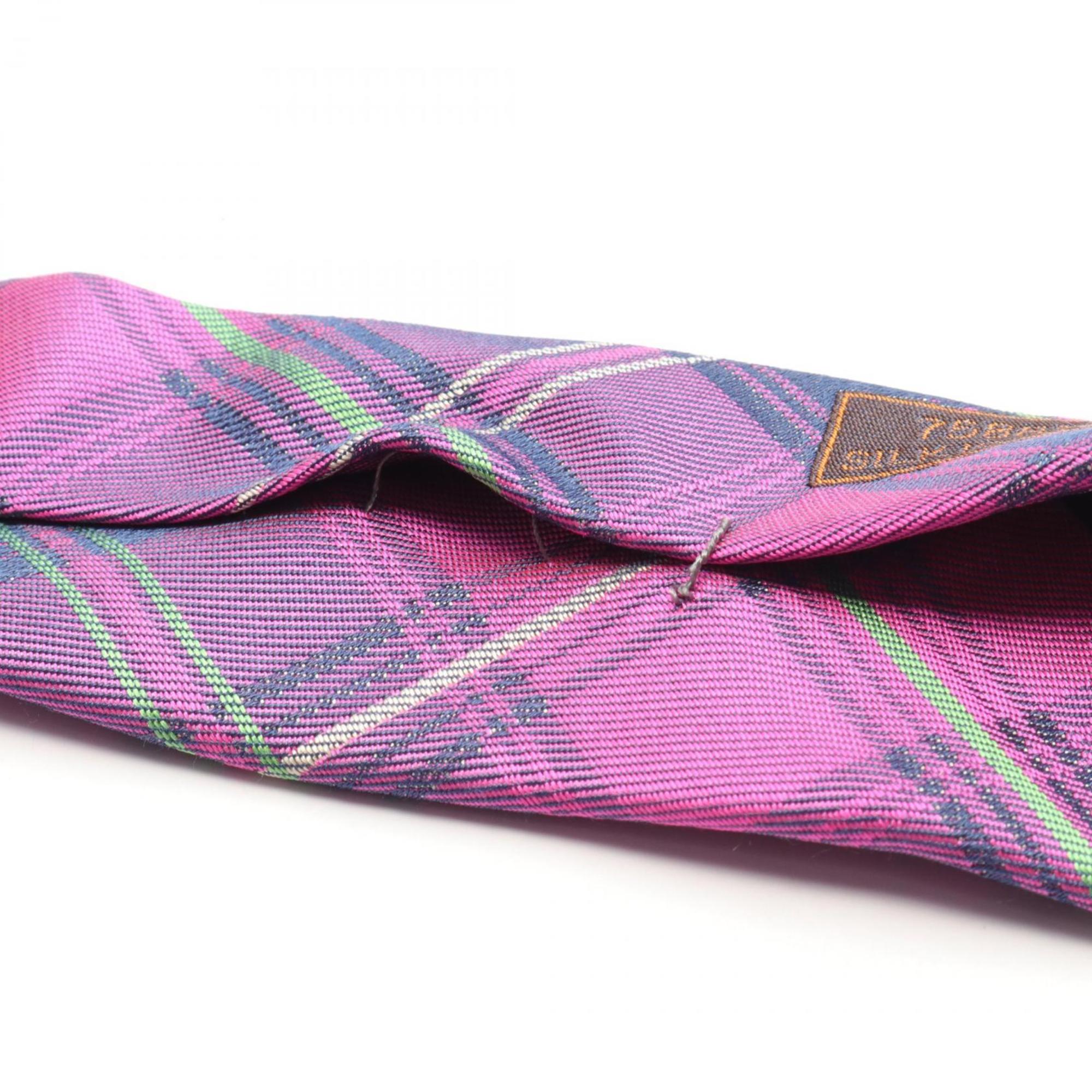 HERMES Necktie Clothing Silk Men's Pink Multicolor