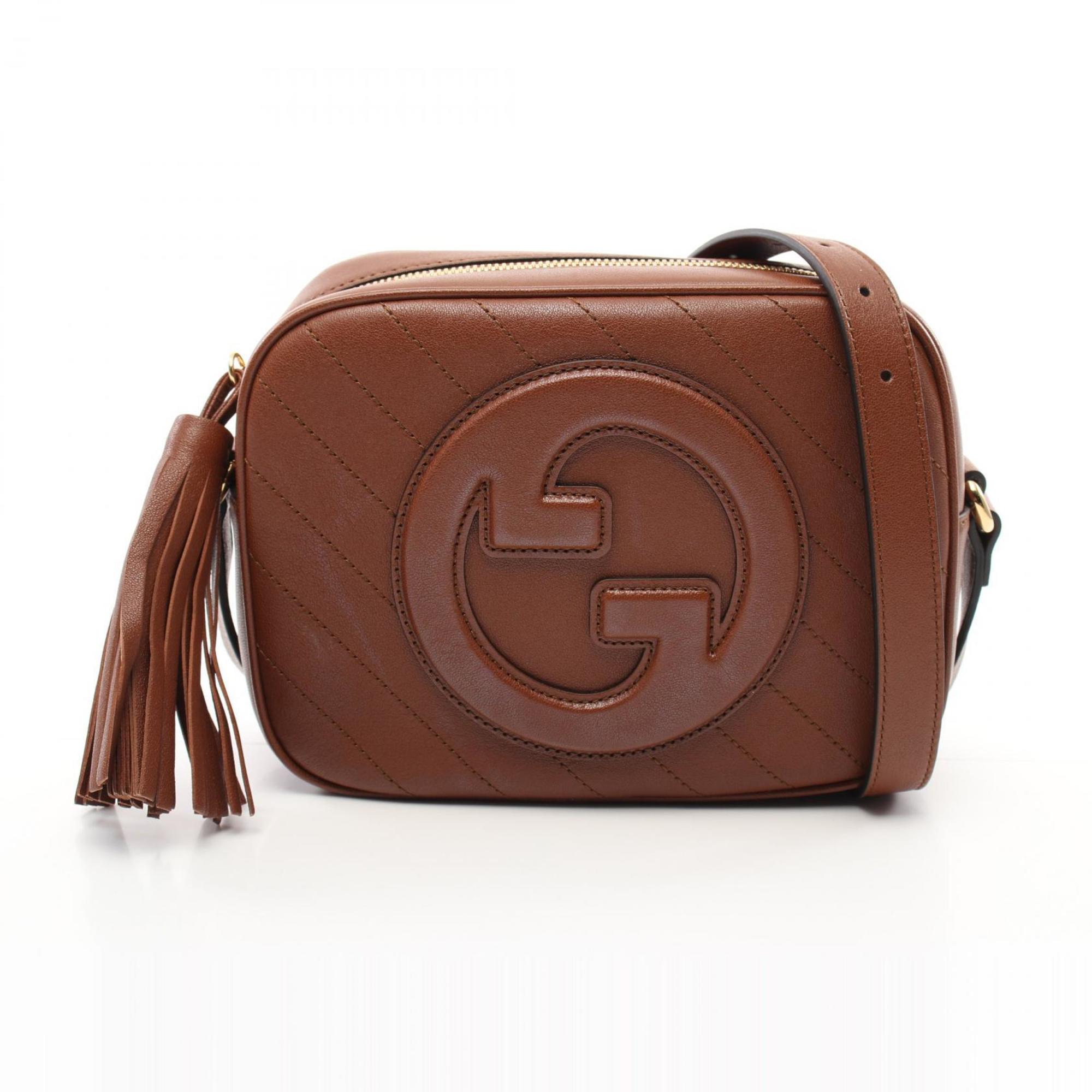 GUCCI Blondie Shoulder Bag Leather Women's Brown 7423601IV0G2535