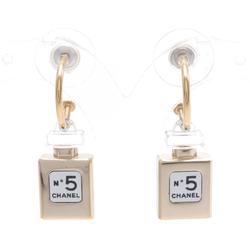 CHANEL No.5 Earrings GP (Gold Plated) Plastic Women's Gold Clear