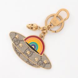 GUCCI GG Supreme Charm Coated Canvas GP Women's Gold Beige Multicolor