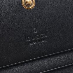 GUCCI GG Marmont Bi-fold Wallet Leather Women's Black 466492DTD1T1000