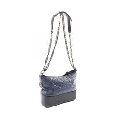 CHANEL Gabrielle de Chanel Large Hobo Shoulder Bag Leather Women's Navy Black A93824