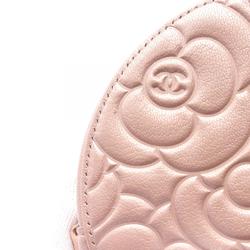 CHANEL Camellia Shoulder Bag Leather Women's Pink AP0118