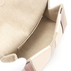 Chloé Chloe WOODY Waist Bag Body Fabric Leather Women's Beige Brown White CHC24AS681L17