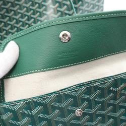 Goyard Saint Louis PM Tote Bag, Coated Canvas, Leather, Women's, Green, Multicolor