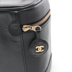 CHANEL Coco Mark Handbag Bag Caviar Skin Women's Black