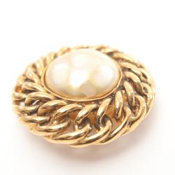 CHANEL Earrings GP (Gold Plated) Fake Pearl Women's Gold White