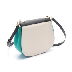 Kate Spade Cameron Street Birdie Shoulder Bag Leather Women's White Black Green