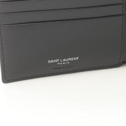 Saint Laurent East West Wallet Monogram Bi-fold Leather Men's Black 4632490SX0E1000