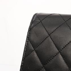 CHANEL Matelasse Push Lock Shoulder Bag, Lambskin, Women's, Black