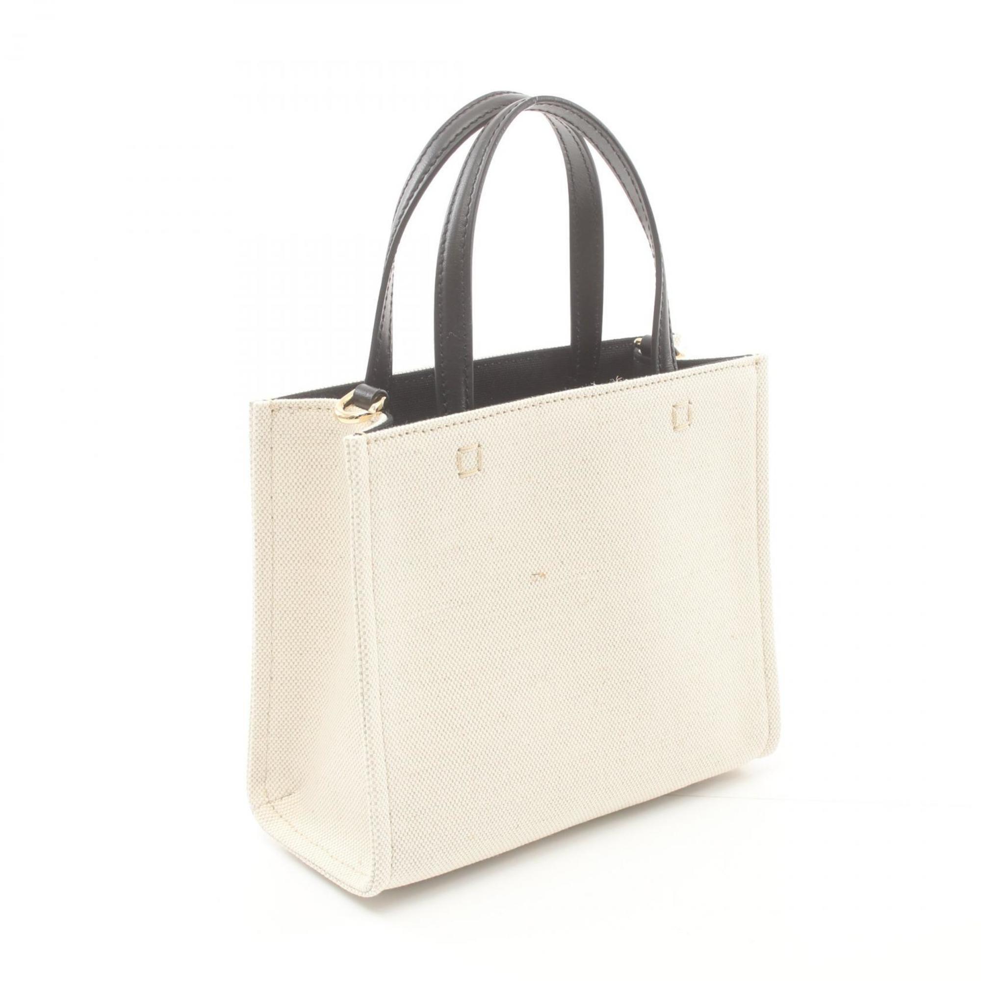 Givenchy G-TOTE MINI TOTE Tote Bag Canvas Leather Women's Beige Black BB50N0B1DR255