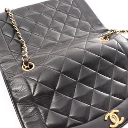 CHANEL Matelasse Diana Flap Shoulder Bag, Lambskin, Women's, Black, A01165