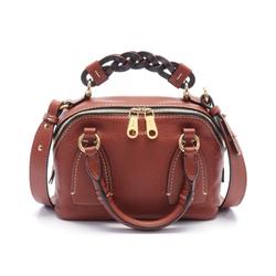 Chloé Chloe DARIA SMALL Dahlia Handbag Bag Leather Women's Brown CHC20US361C62