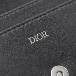 Christian Dior Dior Business Card Holder/Card Case Canvas Leather Men's Black