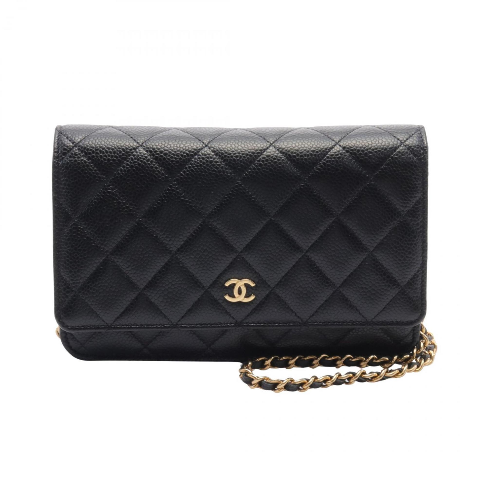 CHANEL Matelasse Shoulder Bag Caviar Skin (Grained Calf) Women's Black AP0250