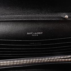 Saint Laurent Cassandra Classic Shoulder Bag Leather Women's Black 377828BOW021000