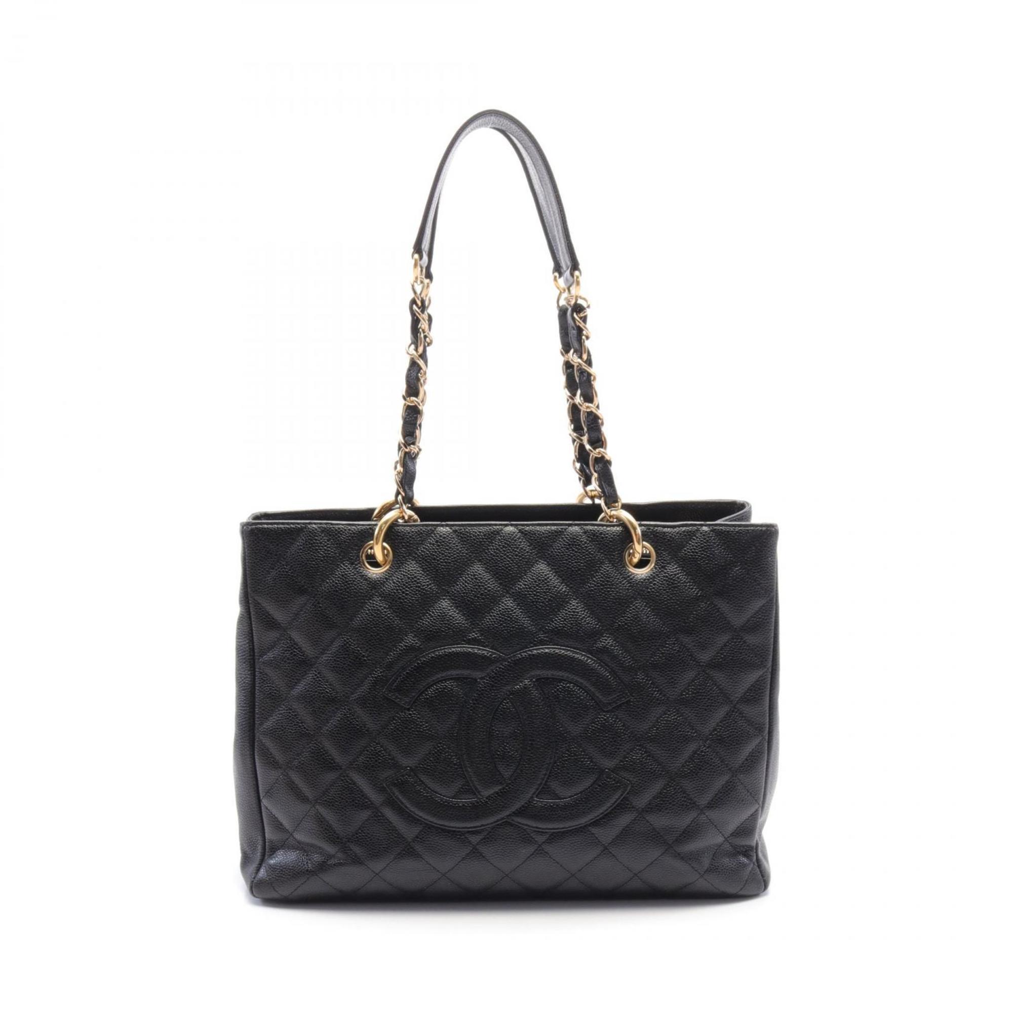 CHANEL Matelasse Grand GST Tote Bag Caviar Skin (Grained Calf) Women's Black A50995