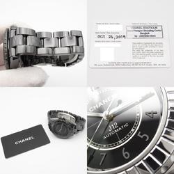 CHANEL J12 Edition Noir Wristwatch, Ceramic, Men's, Black, H6347