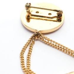 CHANEL Matelasse Chain Bag Brooch GP (Gold Plated) Women's Gold