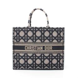 Christian Dior BO TOTE Large Tote Bag Canvas Women's Navy Beige M1286Z