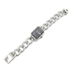 CHANEL Premiere M Watch Stainless Steel Ladies Black H0452