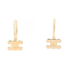 CELINE Triomphe Earrings GP (Gold Plated) Rhinestones Women's Gold Clear 460GC6BZI35OR