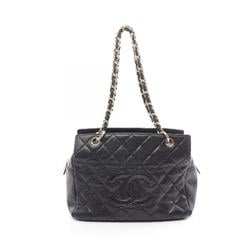 CHANEL Matelasse Shoulder Bag Caviar Skin (Grained Calf) Women's Black A18004