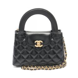 CHANEL Matelasse Bag Shoulder Calfskin Women's Black AS4416