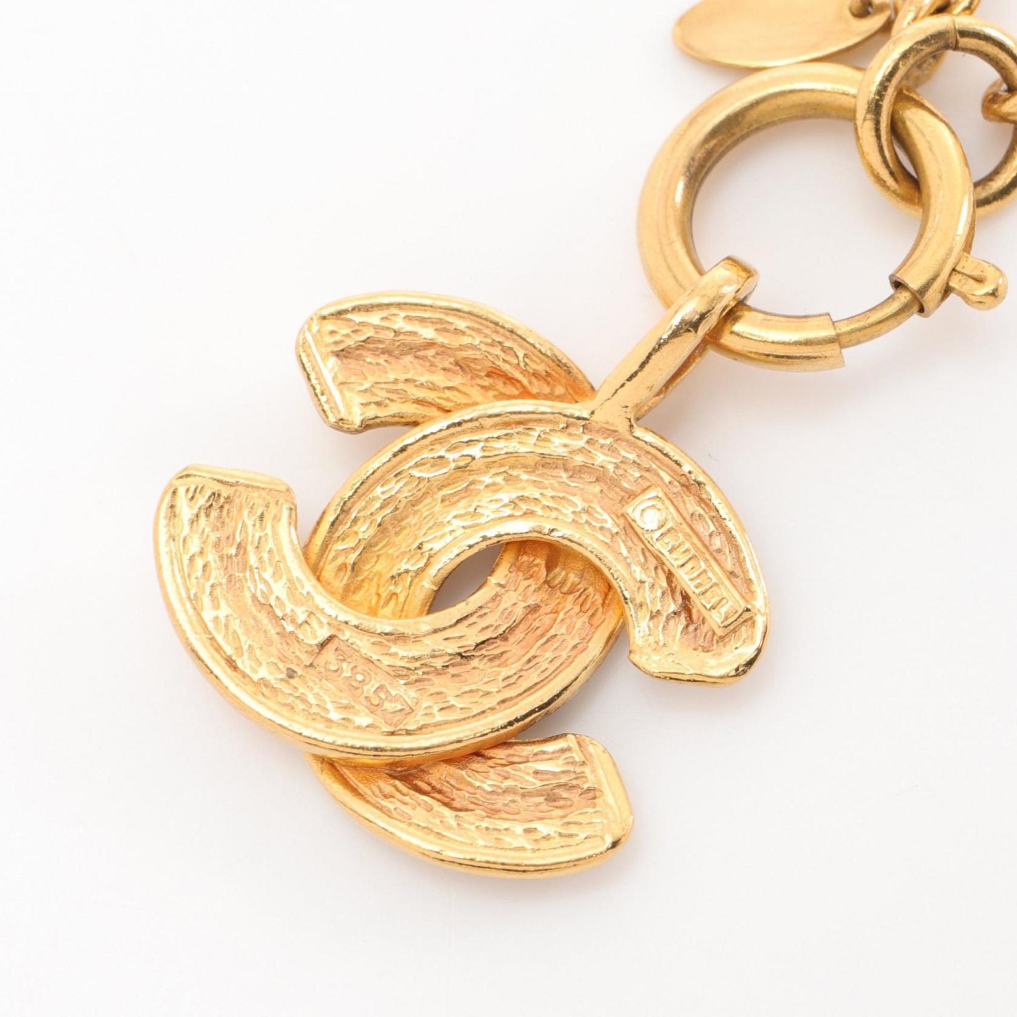 CHANEL Coco Mark Necklace GP (Gold Plated) Women's Gold