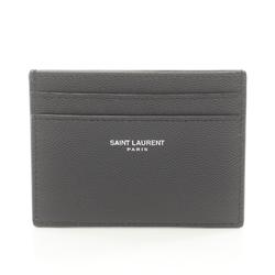 Saint Laurent SAINT LAURENT Business Card Holder/Card Case Leather Men's Women's Black 375946BTY0N1000