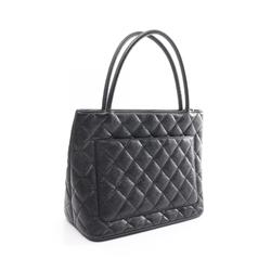 CHANEL Reprint Tote Bag, Caviar Skin (Grained Calf), Women's, Black, A01804