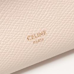 CELINE Small Trifold Wallet Leather Women's Pink 10B573BEL