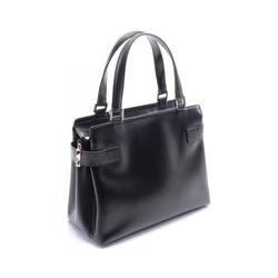 Salvatore Ferragamo Gancini handbag, leather bag, women's, black