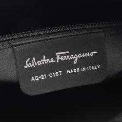 Salvatore Ferragamo Gancini handbag, leather bag, women's, black