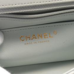 CHANEL Matelasse 20 Shoulder Bag Leather Women's Green A69900