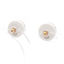 CHANEL Coco Mark Earrings GP (Gold Plated) Plastic Women's White Gold Multicolor