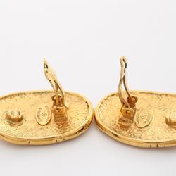 CHANEL Coco Mark Crown Earrings GP (Gold Plated) Women's Gold