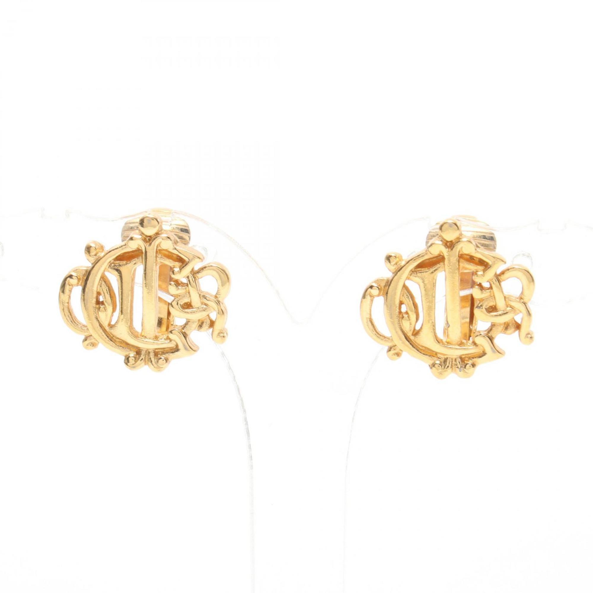 Christian Dior Dior Earrings GP (Gold Plated) Women's Gold