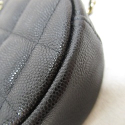 CHANEL Matelasse Chain Shoulder Bag Caviar Skin (Grained Calf) Women's Black