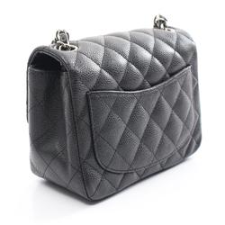 CHANEL Matelasse Shoulder Bag, Caviar Skin (Grained Calf), Women's, Black, A35200