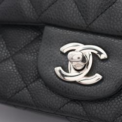 CHANEL Matelasse Shoulder Bag, Caviar Skin (Grained Calf), Women's, Black, A35200