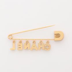 CHANEL Brooch GP (Gold Plated) Rhinestones Women's Gold 01P